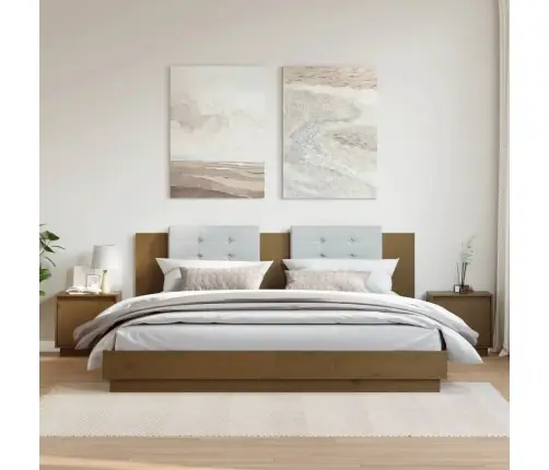 Naktsgaldiņi, 2 Gab, Medus Brūni, 40X30X40 Cm, Priedes Koks Vidaxl