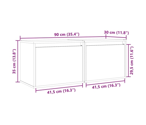 Seinakapid 2 Tk, 45X30X35 cm Männipuit