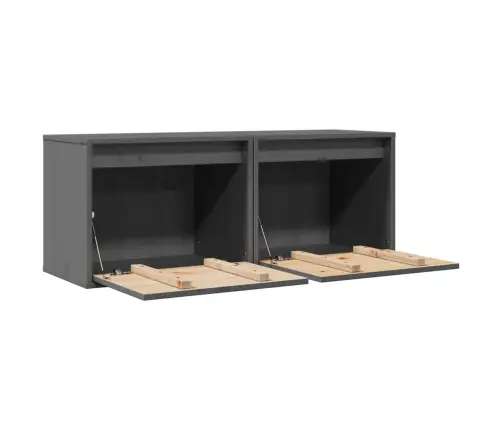 Seinakapid 2 Tk, Hall, 45X30X35 cm Männipuit