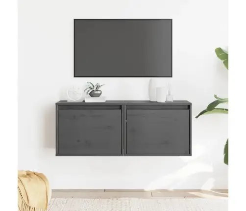 Seinakapid 2 Tk, Hall, 45X30X35 cm Männipuit