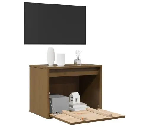 Sieninė Spintelė, Medaus Ruda, 45X30X35cm Pušies Masyvas