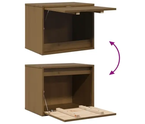 Sieninė Spintelė, Medaus Ruda, 45X30X35cm Pušies Masyvas