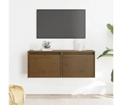 Sieninės Spintelės, 2Vnt., Medaus Rudos, 45X30X35cm Pušis Sieninės Spintelės, 2Vnt., Medaus Rudos, 45X30X35cm Pušis