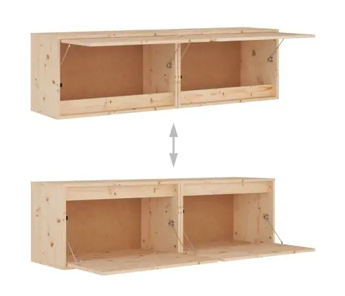 Seinakapid 2 Tk, 60X30X35 cm Männipuit Seinakapid 2 Tk, 60X30X35 cm Männipuit