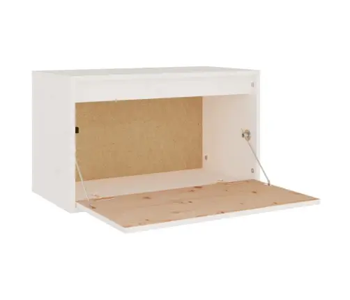 Sieninė Spintelė, Balta, 60X30X35cm Pušies Medienos Masyvas