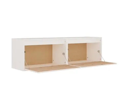 Seinakapid 2 Tk, Valge 60X30X35 cm Männipuit