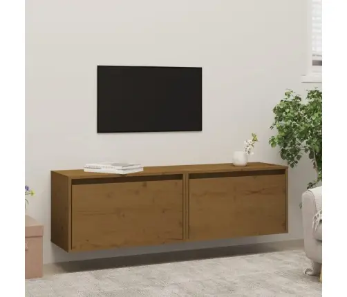 Sienas Skapīši, 2 Gab., Brūni, 60X30X35 Cm, Priedes Masīvkoks Vidaxl