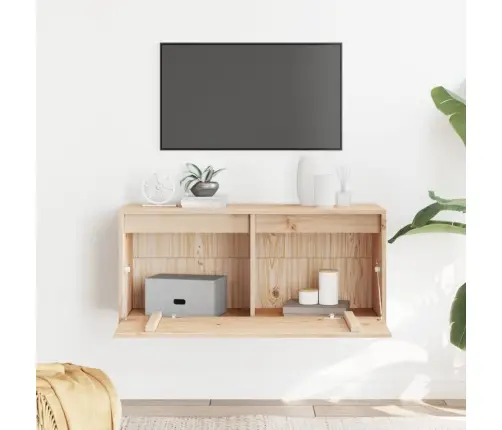 Sieninė Spintelė, 80X30X35cm Pušies Medienos Masyvas