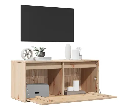 Sieninė Spintelė, 80X30X35cm Pušies Medienos Masyvas