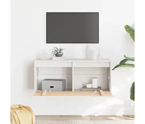 Sieninė Spintelė, Balta, 80X30X35cm Pušies Masyvas