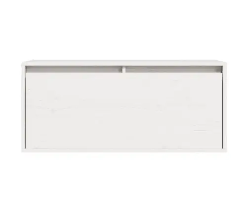 Sieninė Spintelė, Balta, 80X30X35cm Pušies Masyvas