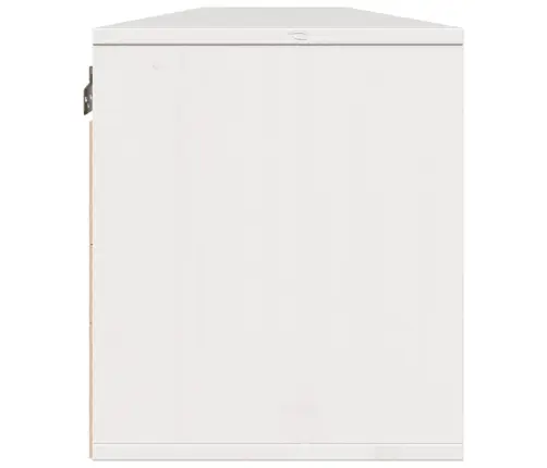 Seinakapid, 2 Tk, Valge, 100X30X35 cm Männipuit