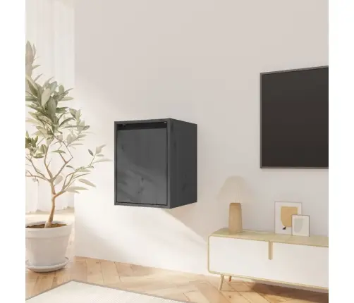 Sieninės Spintelės, 2Vnt., Pilkos, 30X30X40cm Pušies Masyvas