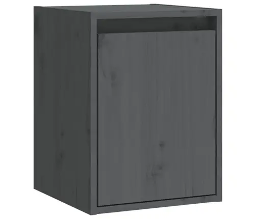 Sieninės Spintelės, 2Vnt., Pilkos, 30X30X40cm Pušies Masyvas