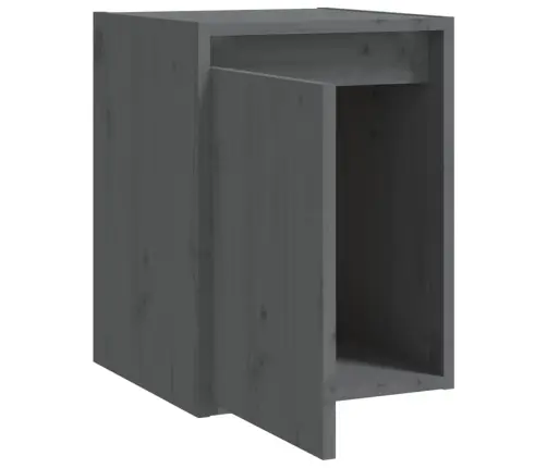 Sieninės Spintelės, 2Vnt., Pilkos, 30X30X40cm Pušies Masyvas