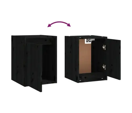 Seinakapid, 2 Tk, Must, 30X30X40 cm Männipuit