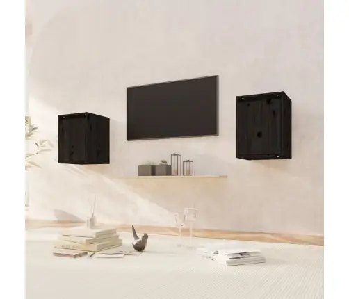 Seinakapid, 2 Tk, Must, 30X30X40 cm Männipuit