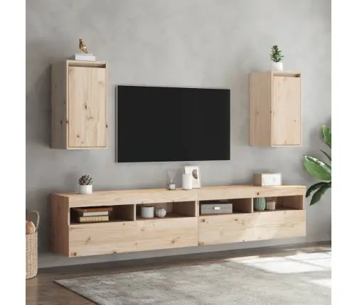 Sieninės Spintelės, 2Vnt., 30X30X60cm Pušies Medienos Masyvas