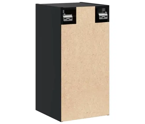 Sienas Skapīši, 2 Gab., Melni, 30X30X60 Cm, Priedes Masīvkoks Vidaxl