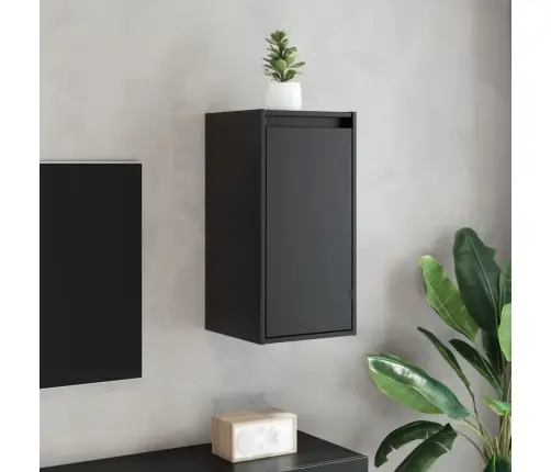 Sienas Skapīši, 2 Gab., Melni, 30X30X60 Cm, Priedes Masīvkoks Vidaxl