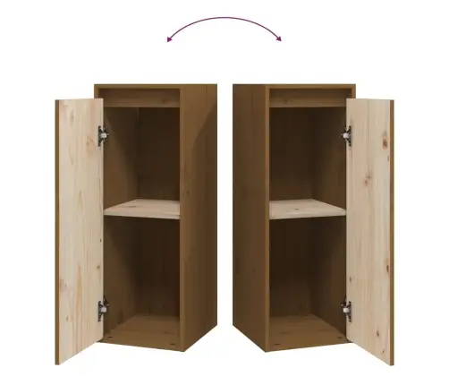 Sienas Skapīši, 2 Gab., Brūni, 30X30X80 Cm, Priedes Masīvkoks Vidaxl