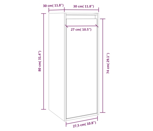 Seinakapid, 2 Tk, Must, 30X30X80 cm Männipuit