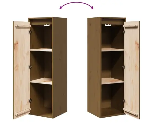 Sienas Skapīši, 2 Gab., Brūni, 30X30X100 Cm, Priedes Masīvkoks Vidaxl