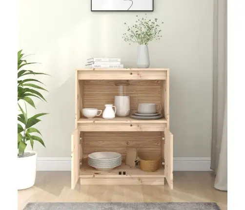 Šoninė Spintelė, 60X34X75cm Pušies Medienos Masyvas