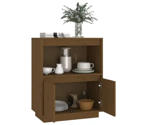 Šoninė Spintelė, Medaus Ruda, 60X34X75cm Pušies Masyvas