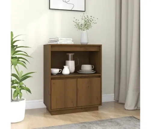 Šoninė Spintelė, Medaus Ruda, 60X34X75cm Pušies Masyvas