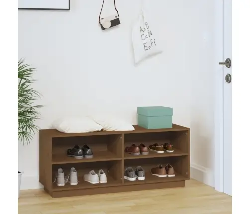 Apavu Plaukts, Medus Brūns, 110X34X45 Cm, Priedes Masīvkoks Vidaxl