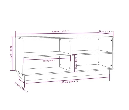Apavu Plaukts, Medus Brūns, 110X34X45 Cm, Priedes Masīvkoks Vidaxl