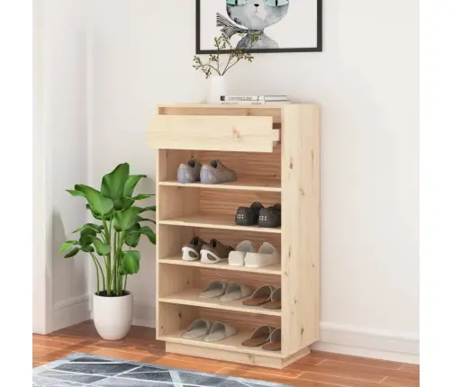 Apavu Plaukts, 60X34X105 Cm, Priedes Masīvkoks Vidaxl