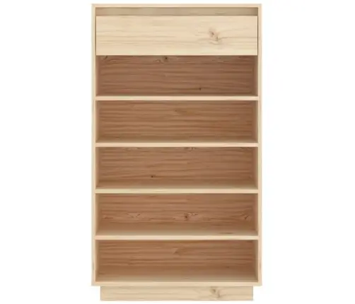 Apavu Plaukts, 60X34X105 Cm, Priedes Masīvkoks Vidaxl