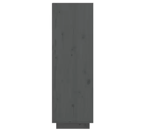 Apavu Skapītis, Pelēks, 30X34X105 Cm, Priedes Masīvkoks Vidaxl