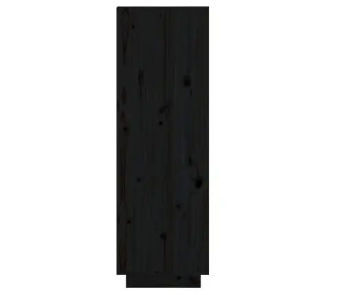 Apavu Plaukts, Melns, 34X30X105 Cm, Priedes Masīvkoks Vidaxl