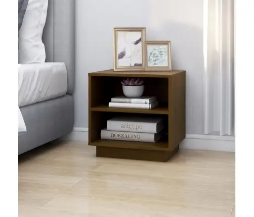 Naktsgaldiņš, Medus Brūns, 40X34X40 Cm, Priedes Masīvkoks Vidaxl