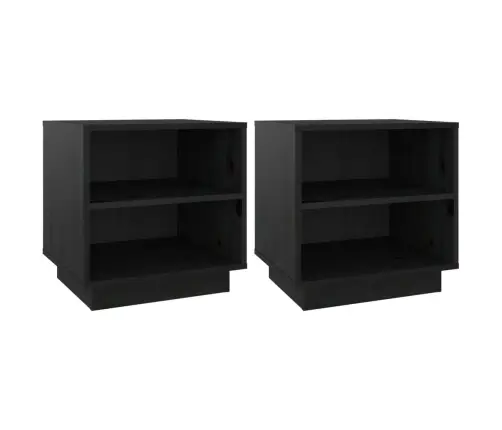 Öökapid 2 Tk, Must, 40X34X40 cm Männipuit