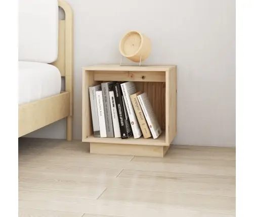 Naktinės Spintelės, 2Vnt., 40X30X40cm Pušies Medienos Masyvas