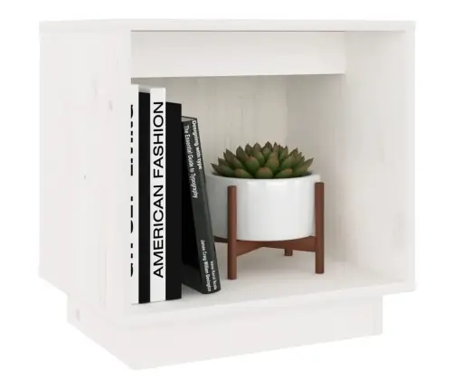 Naktsgaldiņš, Balts, 40X30X40 Cm, Priedes Masīvkoks Vidaxl