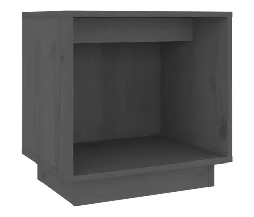 Naktsskapītis, Pelēks, 40X30X40 Cm, Priedes Masīvkoks Vidaxl