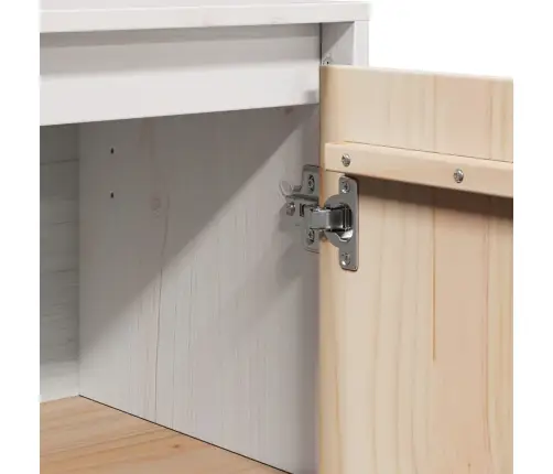 Kumodes, 2 Gab., Baltas, 31,5X34X75 Cm, Priedes Masīvkoks Vidaxl