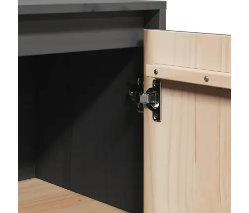 Kumodes, 2 Gab., Pelēkas, 31,5X34X75 Cm, Priedes Masīvkoks Vidaxl