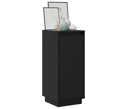 Kumodes, 2 Gab., Melnas, 31,5X34X75 Cm, Priedes Masīvkoks Vidaxl