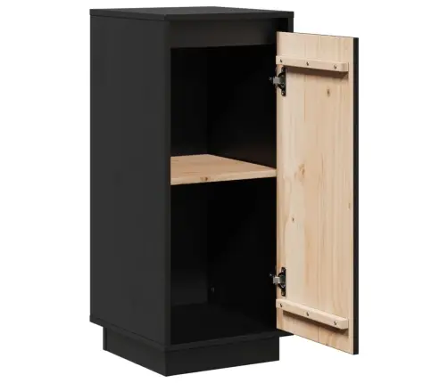 Kumodes, 2 Gab., Melnas, 31,5X34X75 Cm, Priedes Masīvkoks Vidaxl