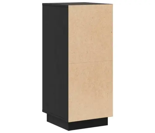 Kumodes, 2 Gab., Melnas, 31,5X34X75 Cm, Priedes Masīvkoks Vidaxl