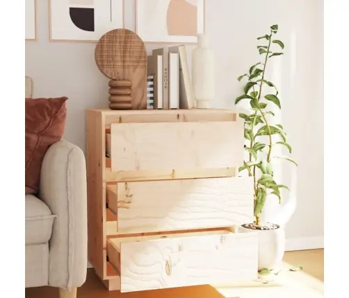 Kumode, 60X34X75 Cm, Priedes Masīvkoks Vidaxl Kumode, 60X34X75 Cm, Priedes Masīvkoks Vidaxl