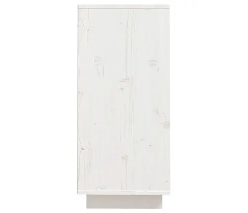 Kumode, Balta, 60X34X75 Cm, Priedes Masīvkoks Vidaxl