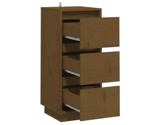 Kumodes, 2 Gab., Medus Brūnas, 32X34X75 Cm, Priedes Masīvkoks Vidaxl