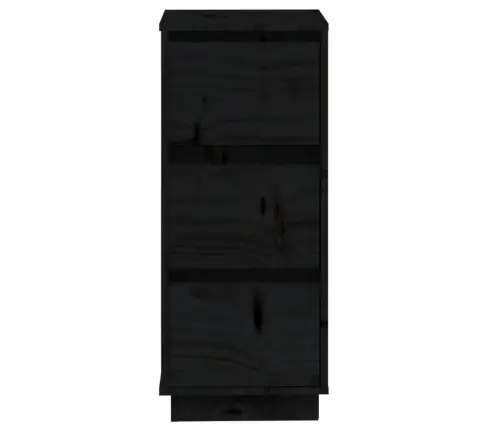 Šoninės Spintelės, 2Vnt., Juodos, 32X34X75cm Pušies Masyvas